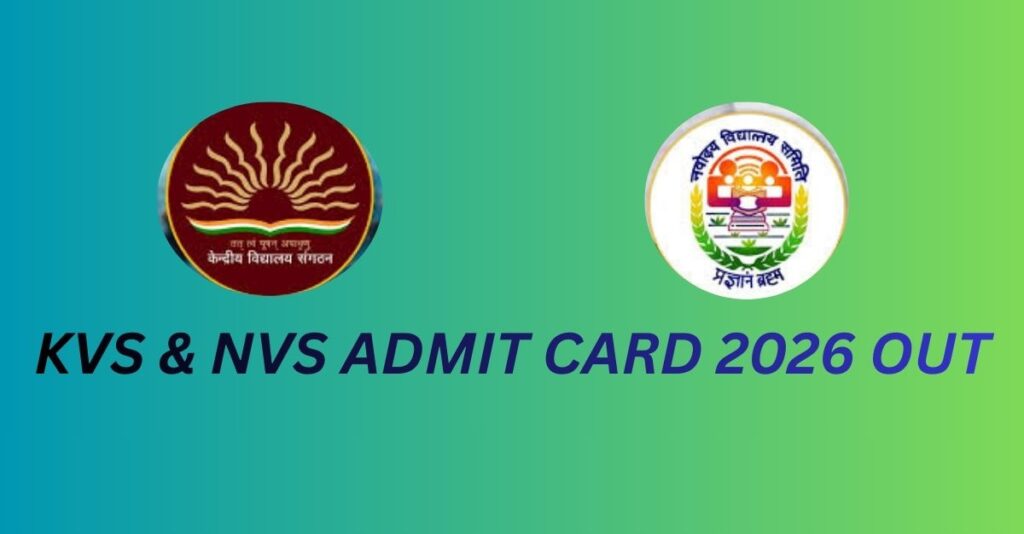 KVS-NVS ADMIT-CARD 2026 OUT