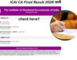 ICAI CA Final Result 2026
