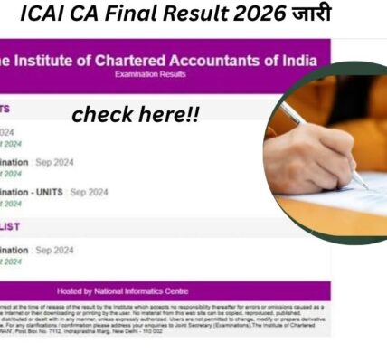 ICAI CA Final Result 2026