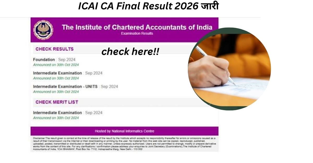ICAI CA Final Result 2026