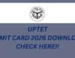 UPTET 2026 Admit Card Out